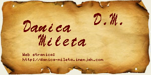 Danica Mileta vizit kartica